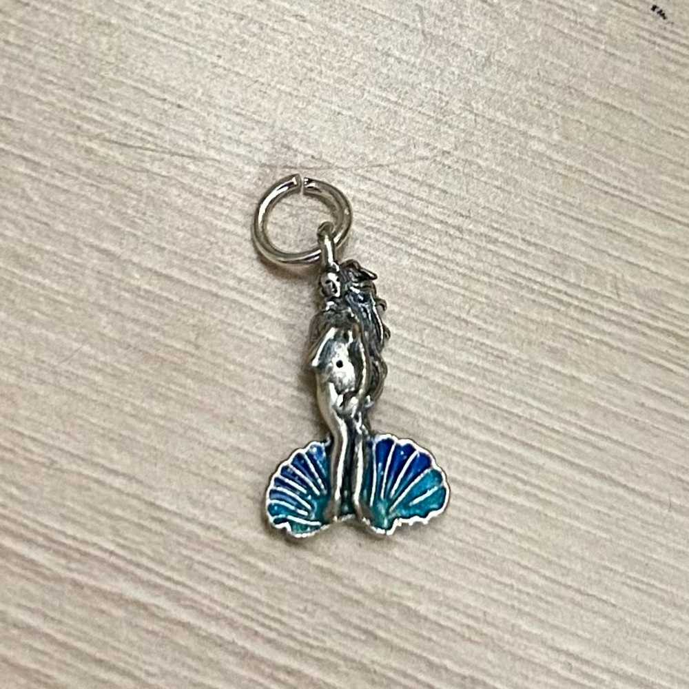 Aphrodite Venus Pendant with Blue Seashell | Mythology Inspired| Sterling Silver
